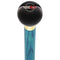 Royal Canes Licensed Corvette Side by Side Flags Emblem Black Round Knob Cane w/ Custom Color Ash Shaft & Collar