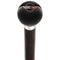 Royal Canes Licensed Corvette Side by Side Flags Emblem Black Round Knob Cane w/ Custom Wood Shaft & Collar