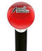Royal Canes Licensed Corvette Sting Ray Vintage Emblem Red Round Knob Cane w/ Custom Wood Shaft & Collar