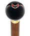 Royal Canes Licensed Firebird Emblem Black Round Knob Cane w/ Custom Color Ash Shaft & Collar