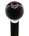 Royal Canes Licensed Firebird Emblem Black Round Knob Cane w/ Custom Wood Shaft & Collar