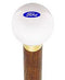 Royal Canes Licensed Ford Emblem White Round Knob Cane w/ Custom Color Ash Shaft & Collar
