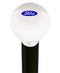 Royal Canes Licensed Ford Emblem White Round Knob Cane w/ Custom Wood Shaft & Collar