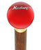 Royal Canes Licensed Mustang Vintage Emblem Red Round Knob Cane w/ Custom Color Ash Shaft & Collar