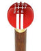 Royal Canes Red & White Rally Shift Round Knob Cane w/ Custom Color Ash Shaft & Collar
