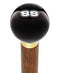 Royal Canes SS Car Emblem Black Round Knob Cane w/ Custom Color Ash Shaft & Collar
