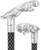 Royal Canes Chrome Jaguar Handle Walking Cane w/ Custom Laser Etched Shaft
