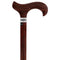 Royal Canes Derby Walking Cane With Exotic Cocobolo Wood Shaft and Pewter Rose Collar