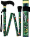 Royal Canes American Songbird Folding Adjustable Designer Derby Walking Cane w/ Engraved Collar