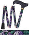 Royal Canes Purple Flowers Mini Compact Folding Cane