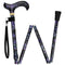Royal Canes Purple Majesty Folding Adjustable Designer Derby Walking Cane with Engraved Collar