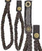 Royal Canes Cane Wrist Strap with Snap - Genuine Brown Braided Leather