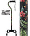 Royal Canes Island Way Designer Convertible Quad Base Walking Cane with Comfort Grip - Adjustable Shaft