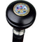 Royal Canes Army Knob Walking Stick With Black Beechwood Shaft and Pewter Collar