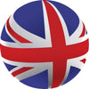 Royal Canes British Flag Knob Walking Stick With Black Beechwood Shaft and Pewter Collar