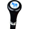 Royal Canes Democrat Flat Top Walking Stick With Black Beechwood Shaft and Pewter Collar