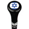 Royal Canes Jewish Star of David Top Walking Stick w/ Black Beechwood Shaft & Pewter Collar