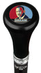 Royal Canes Martin Luther King "Dream" Flat Top Walking Stick w/ Black Beechwood Shaft & Pewter Collar