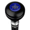 Royal Canes Mason Blue Knob Walking Stick w/ Black Beechwood Shaft & Pewter Collar