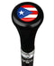 Royal Canes Puerto Rico Flat Top Walking Stick w/ Black Beechwood Shaft & Pewter Collar