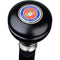 Royal Canes U.S. Marine Corps Knob Walking Stick With Black Beechwood Shaft and Pewter Collar