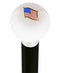 Royal Canes USA Flag White Round Knob Cane w/ Custom Wood Shaft & Collar