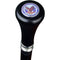Royal Canes Veterans of War Flat Top Walking Stick With Black Beechwood Shaft and Pewter Collar
