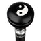 Royal Canes Yin & Yang Symbol Knob Walking Stick w/ Black Beechwood Shaft & Pewter Collar