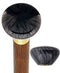 Royal Canes Nostalgia Pearl Black Flat Top Cane w/ Custom Color Ash Shaft & Collar