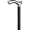 Royal Canes Black Slim Line Chrome Plated Fritz Walking Cane With Black Beechwood Shaft