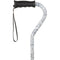 Royal Canes Black and White Convertible Quad Base Walking Cane with Comfort Grip - Adjustable Shaft