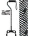 Royal Canes Herringbone Aluminum Convertible Quad Base Walking Cane - Adjustable Shaft