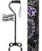 Royal Canes Purple Majesty Aluminum Convertible Quad Base Walking Cane - Adjustable Shaft