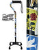 Royal Canes Voyager Aluminum Convertible Quad Base Walking Cane - Adjustable Shaft