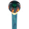 Royal Canes Burst of Flames Green Transparent Round Knob Cane w/ Custom Color Ash Shaft & Collar