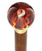 Royal Canes Burst of Flames Smokey Orange Round Knob Cane w/ Custom Color Ash Shaft & Collar