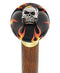 Royal Canes Fire & Brimstone Skull Black Round Knob Cane w/ Custom Color Ash Shaft & Collar