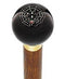 Royal Canes Skull & Spider Web Black Round Knob Cane w/ Custom Color Ash Shaft & Collar