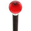 Royal Canes Itsy-Bitsy Spider Red Round Knob Cane w/ Custom Wood Shaft & Collar