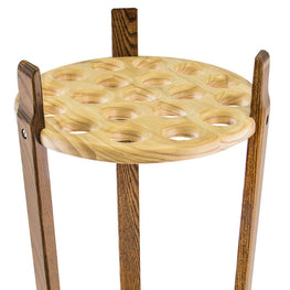 Royal Canes Espresso Stained Ash & Pine Round Cane Stand