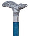 Royal Canes Chrome Plated Alligator Handle Walking Cane w/ Custom Color Stained Ash Shaft & Collar