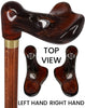 Hand-Specific Palm Grip Cane: Translucent Amber & Cherrywood Questions & Answers