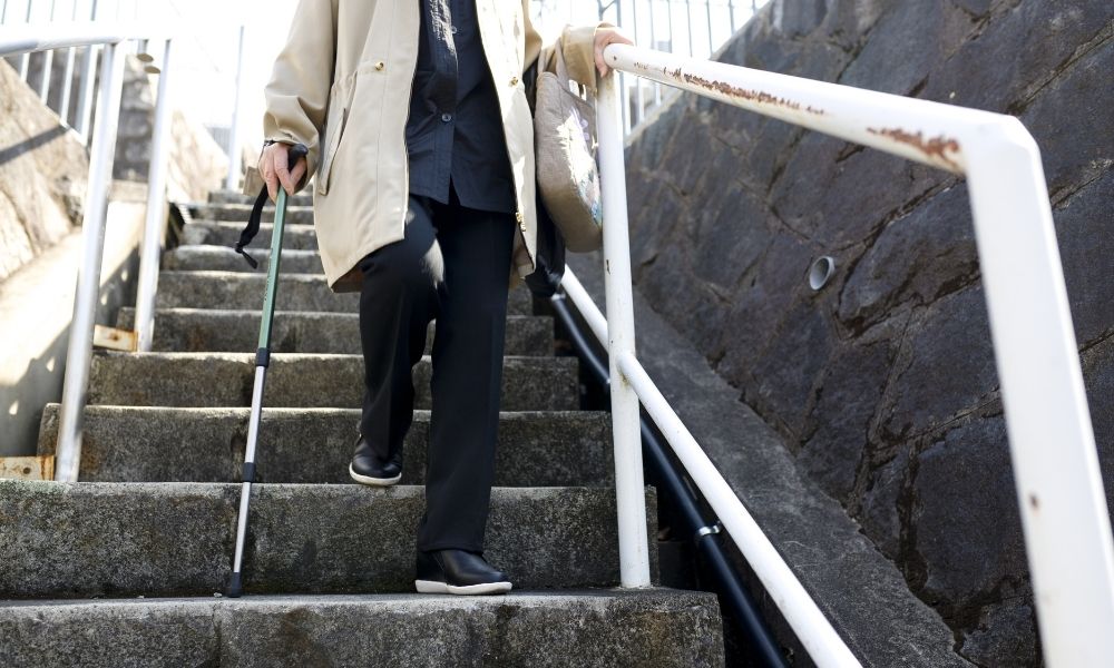 How To Safely Use a Cane on Stairs