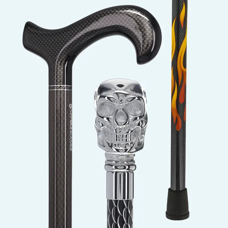 Skull, Flame & Fantasy Walking Canes: A Bold Statement of Artistry & Attitude