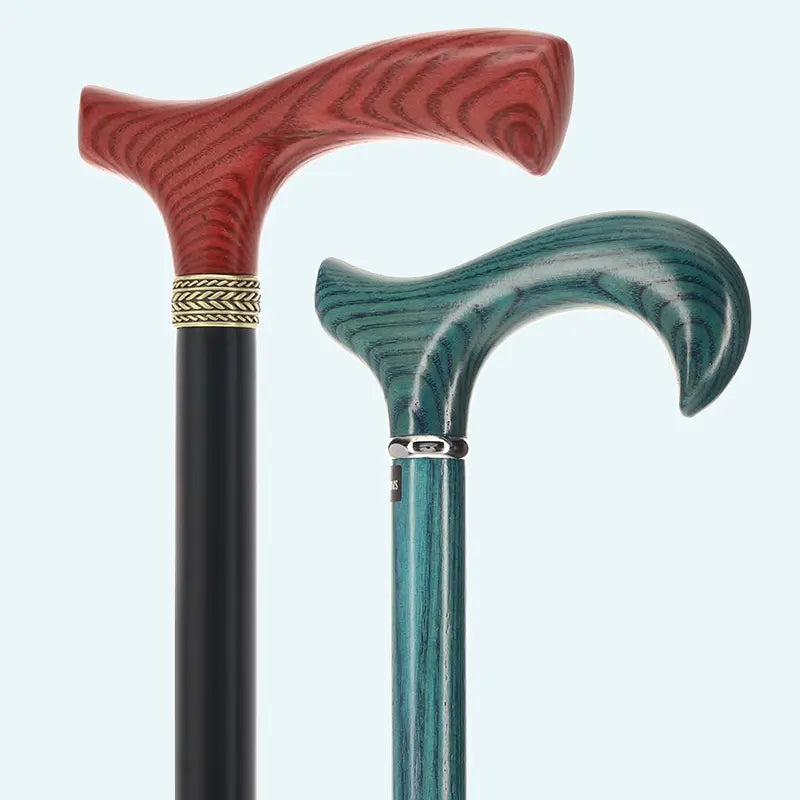 Vivid Color-Stained Wood | Unique & Colorful Walking Canes
