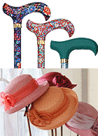 Women's Elegant Tea Party Walking Canes - Fashionable Canes