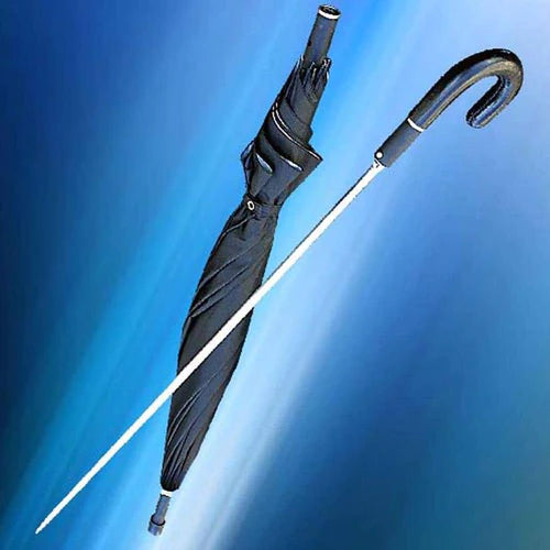 Rapier Umbrella Sword Tourist Handle Walking Cane With Black Umbrella Shaft