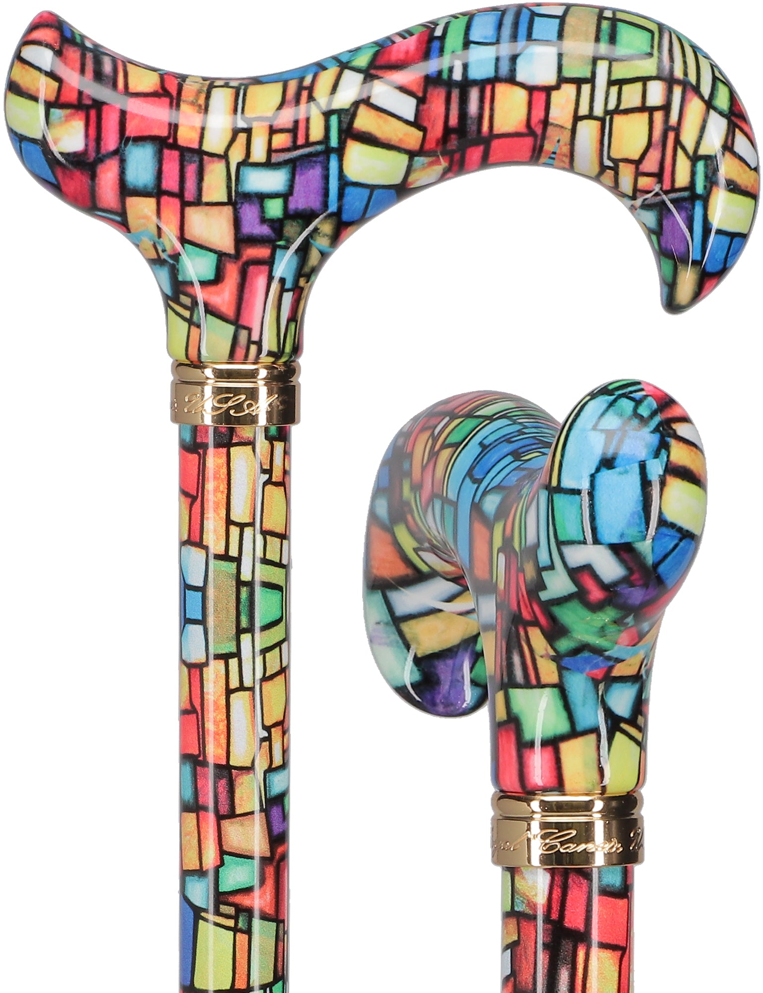 HD Pattern Designer Cane - Matching Handle & Shaft - Durable Adjustable Aluminum
