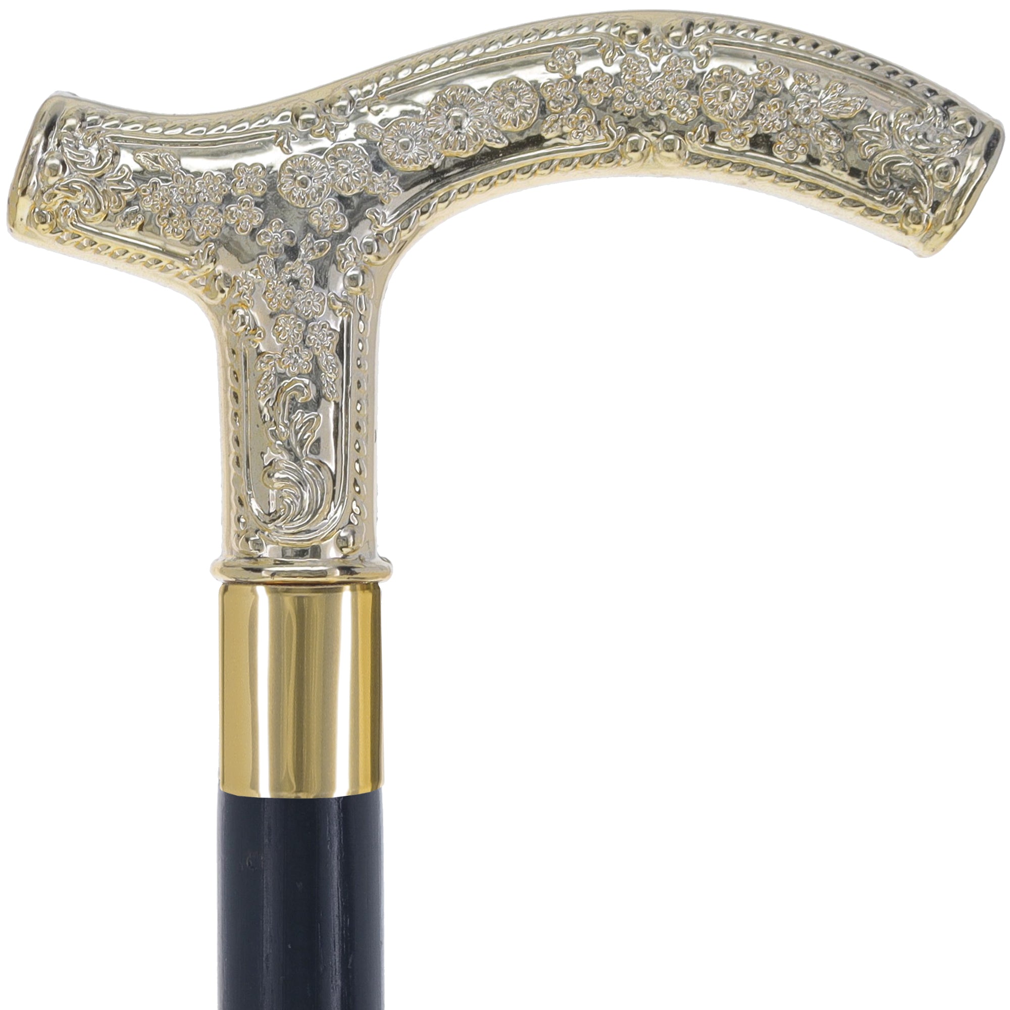 Men's Gold Derby Handle: Elegant Costume Cane