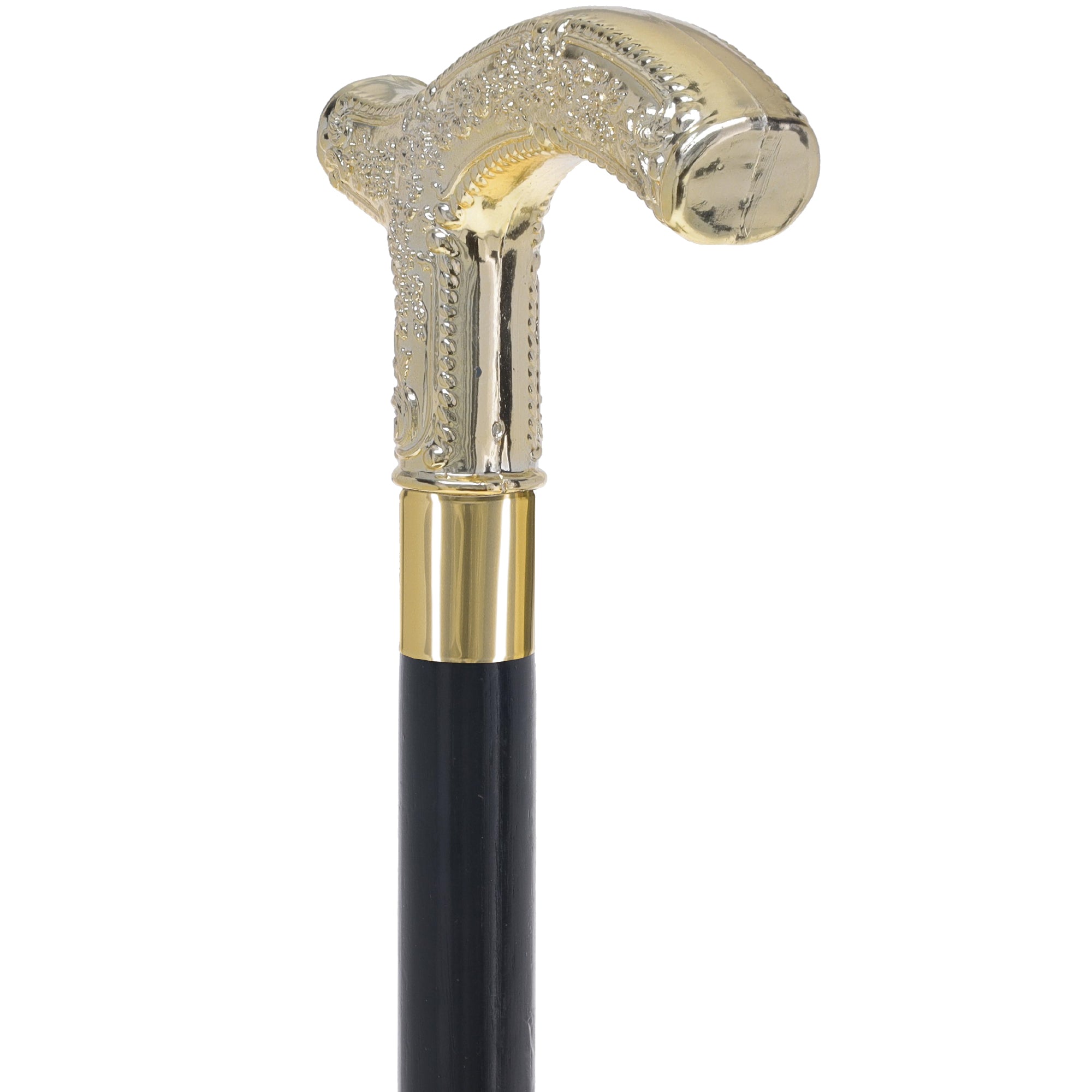 Men's Gold Derby Handle: Elegant Costume Cane